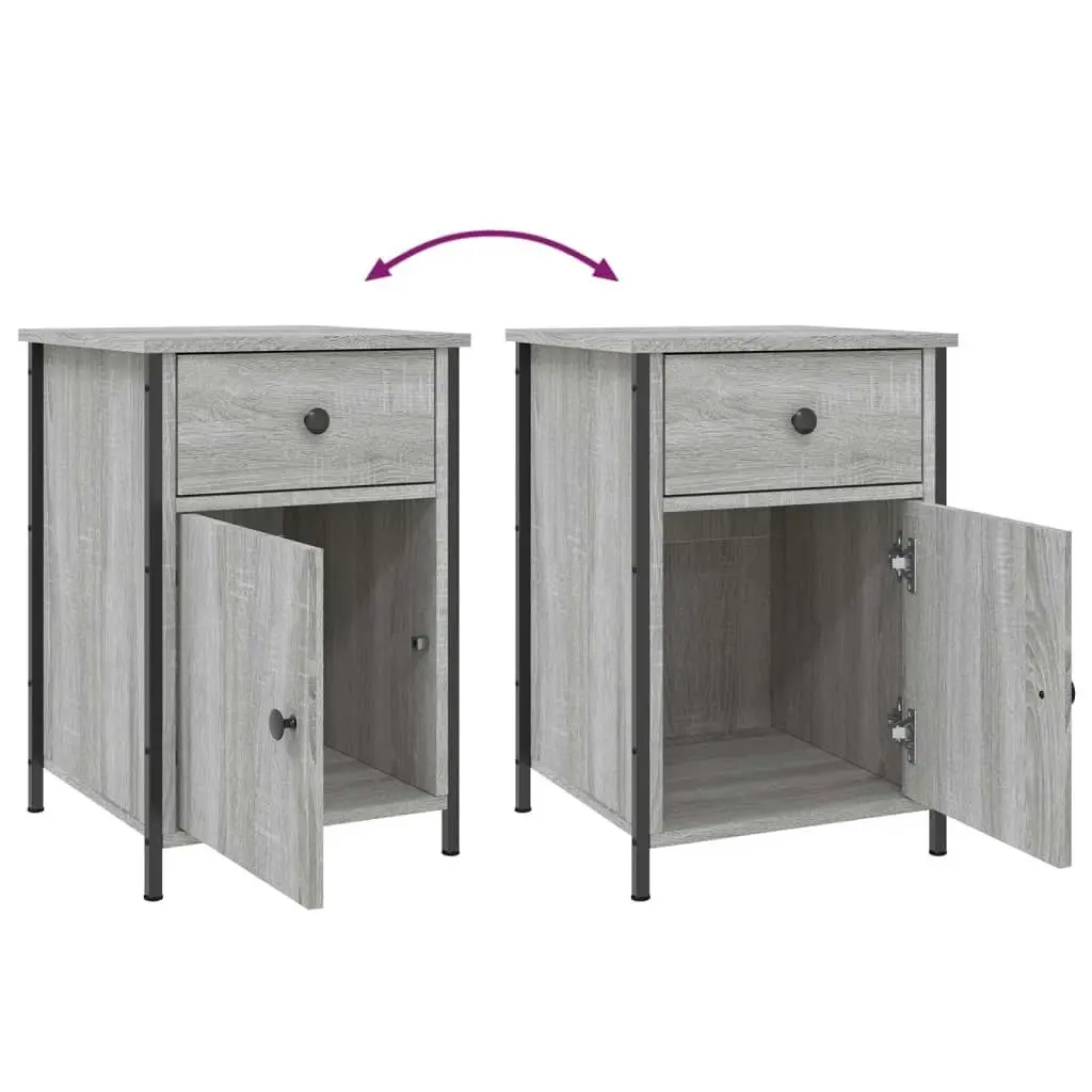 Bedside Cabinets 2 pcs Grey Sonoma 40x42x60 cm Engineered Wood 825910