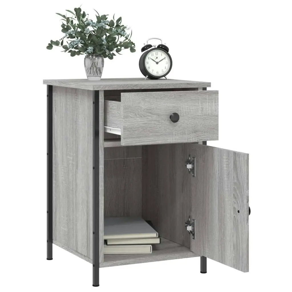 Bedside Cabinets 2 pcs Grey Sonoma 40x42x60 cm Engineered Wood 825910