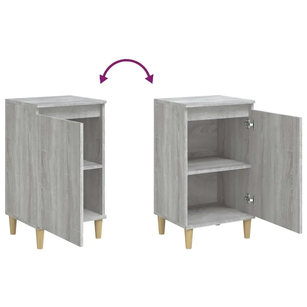 Bedside Cabinets 2 pcs Grey Sonoma 40x35x70 cm Engineered Wood 819641