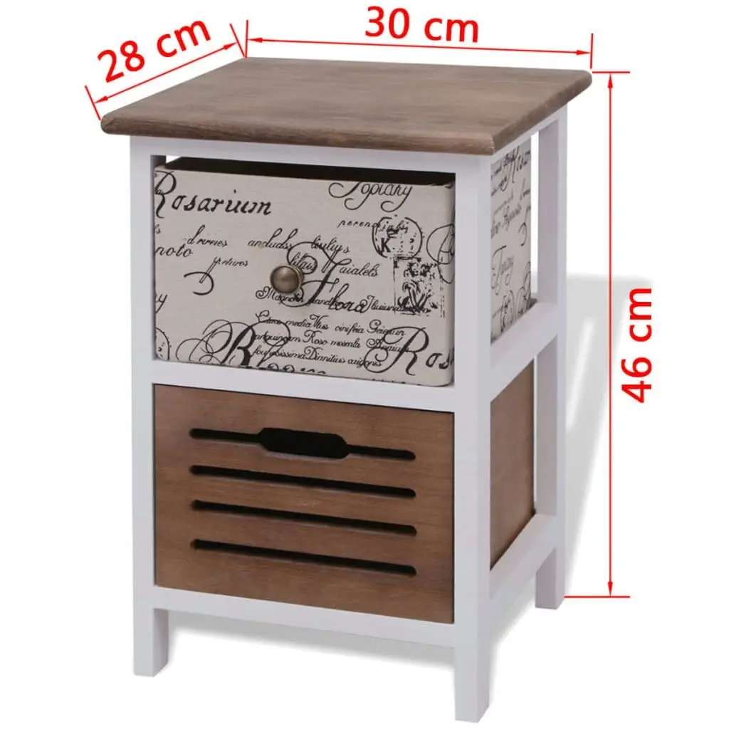 Bedside Cabinets 2 pcs Wood 242883