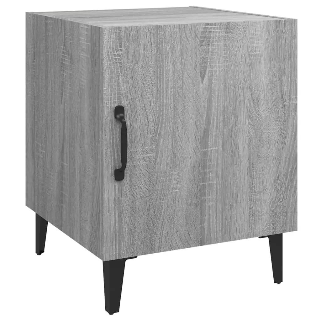 Bedside Cabinets 2 pcs Grey Sonoma Engineered Wood 817318