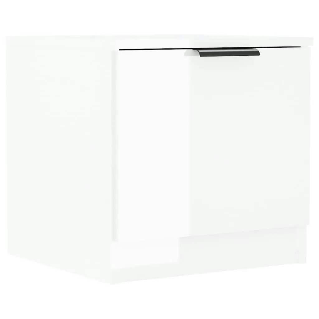 Bedside Cabinets 2 pcs High Gloss White 40x39x40 cm 811209