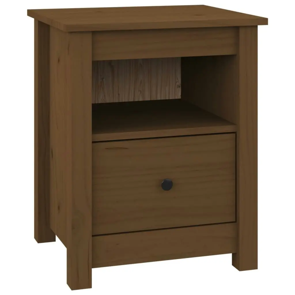 Bedside Cabinets 2 pcs Honey Brown 40x35x49 cm Solid Wood Pine 813716