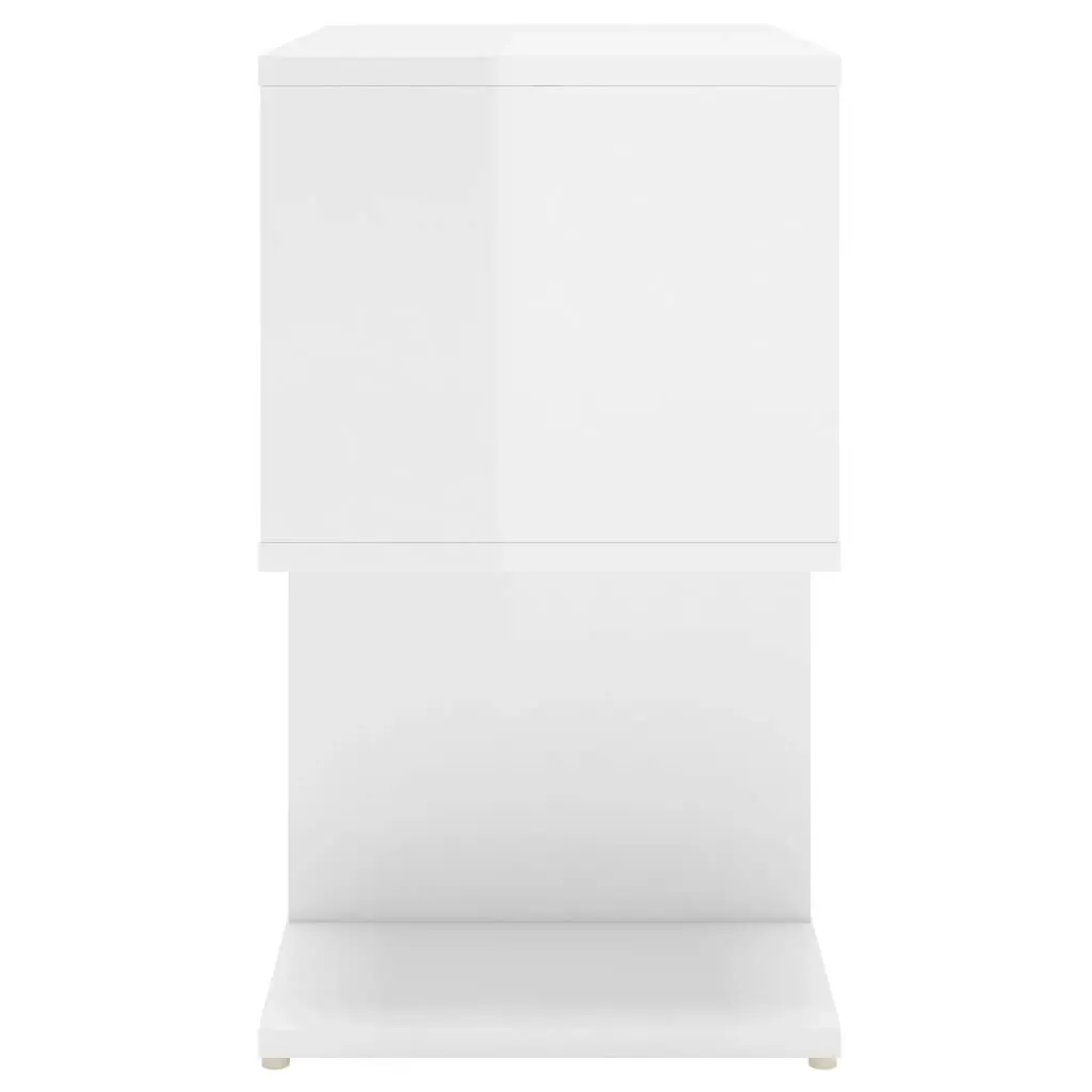 Bedside Cabinets 2 pcs High Gloss White 50x30x51.5 cm Engineered Wood 806377