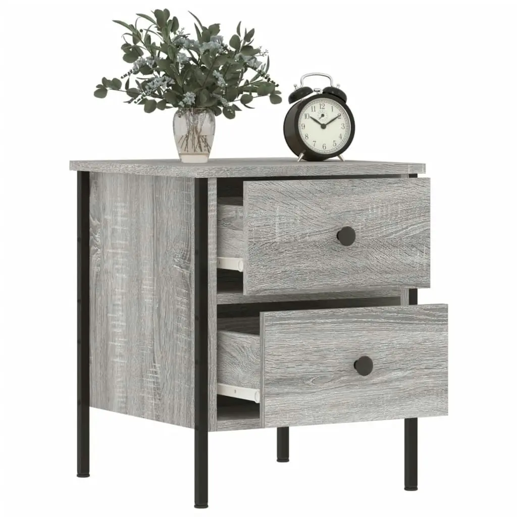 Bedside Cabinets 2 pcs Grey Sonoma 40x42x50 cm Engineered Wood 825990