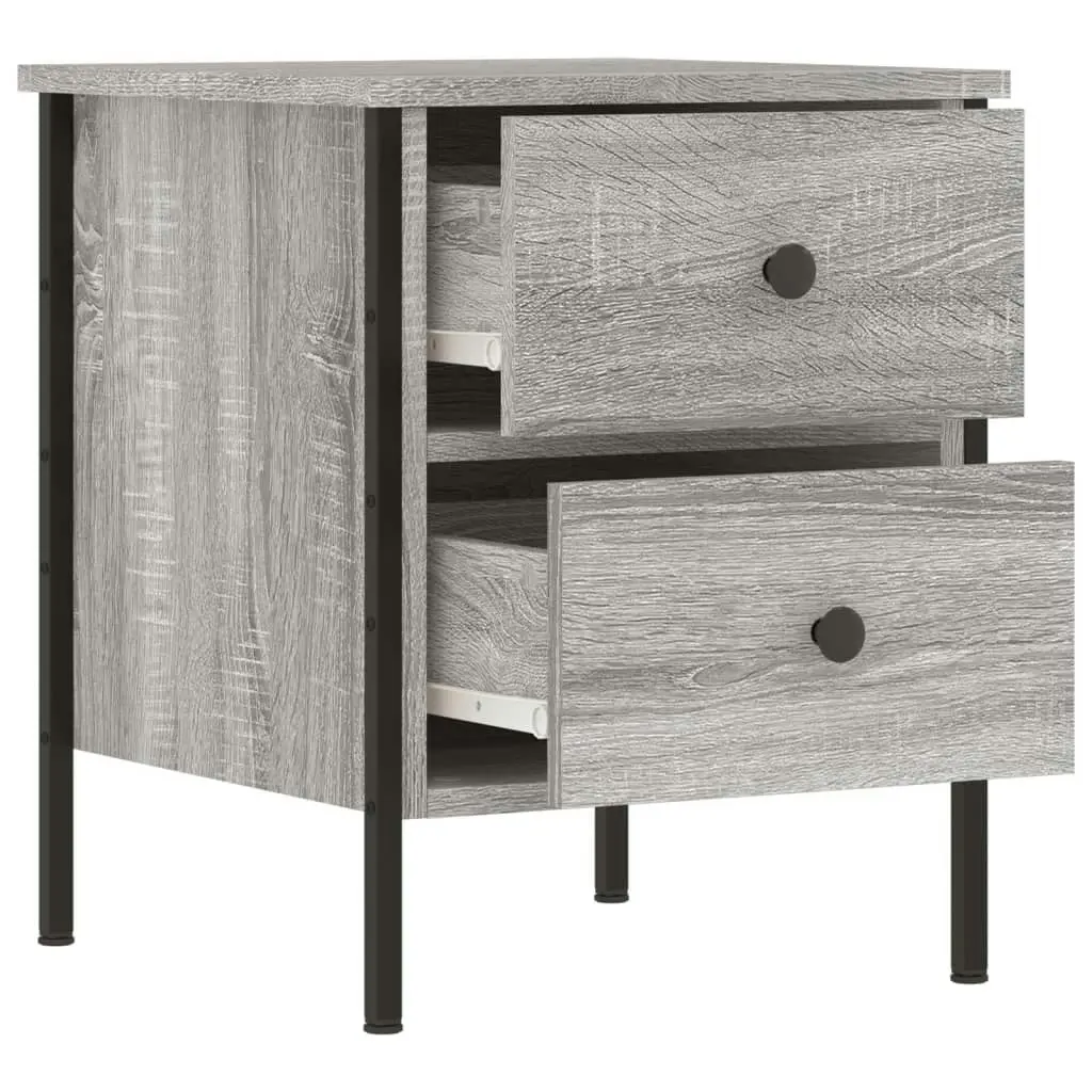 Bedside Cabinets 2 pcs Grey Sonoma 40x42x50 cm Engineered Wood 825990