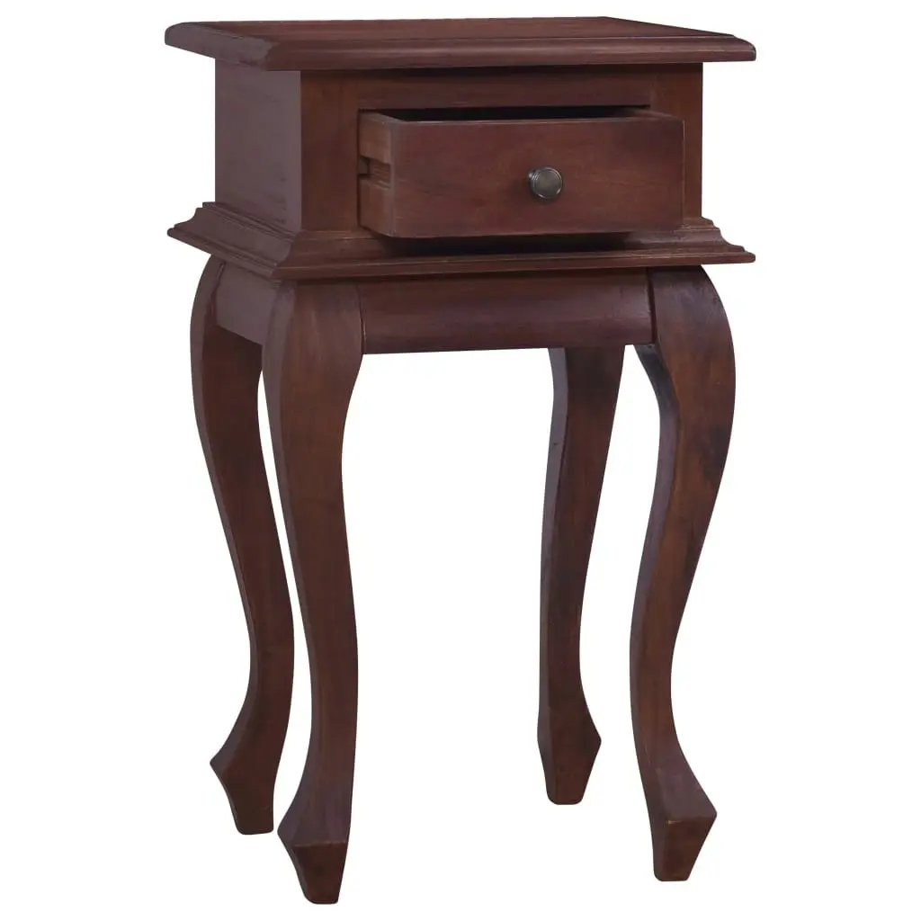 Bedside Table Classical Brown 35x30x60 cm Solid Mahogany Wood 288819