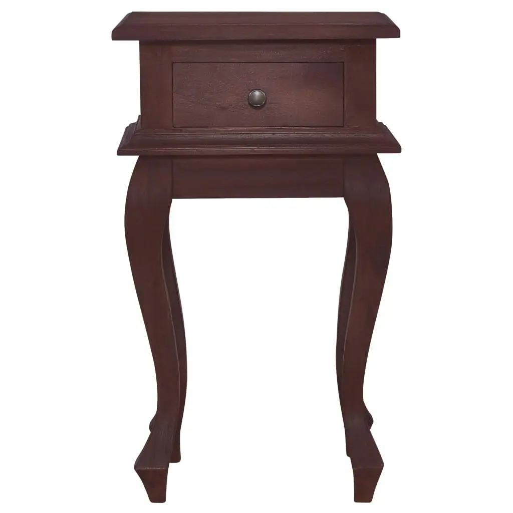 Bedside Table Classical Brown 35x30x60 cm Solid Mahogany Wood 288819