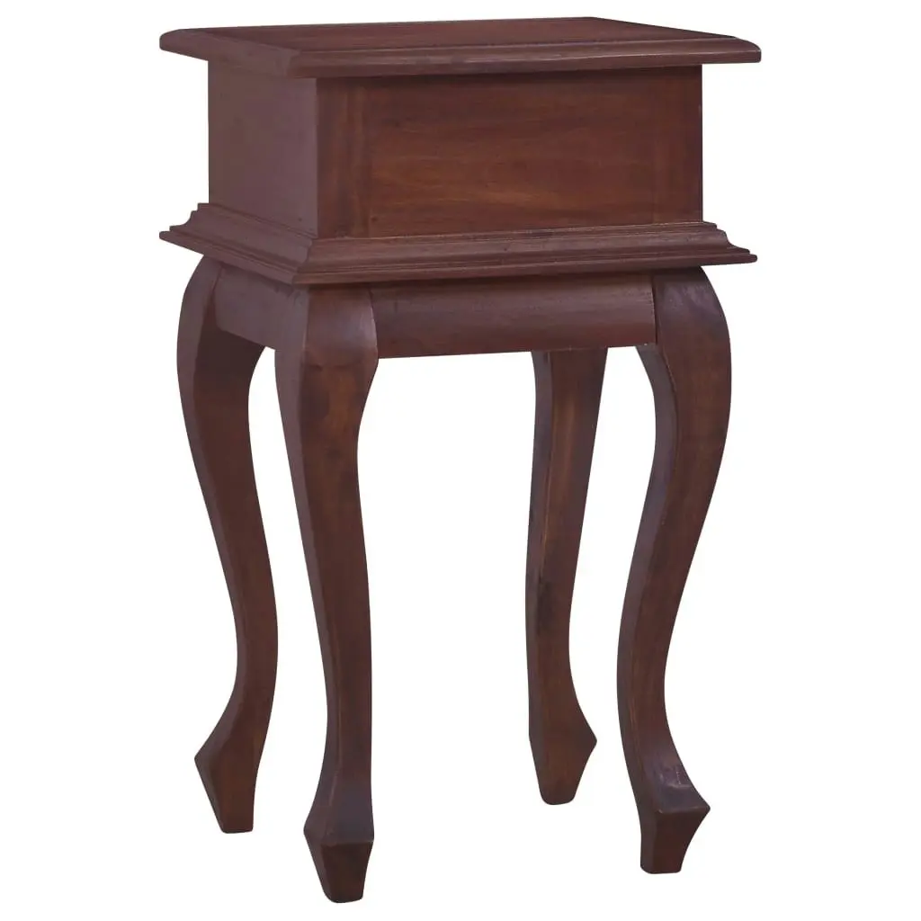 Bedside Table Classical Brown 35x30x60 cm Solid Mahogany Wood 288819