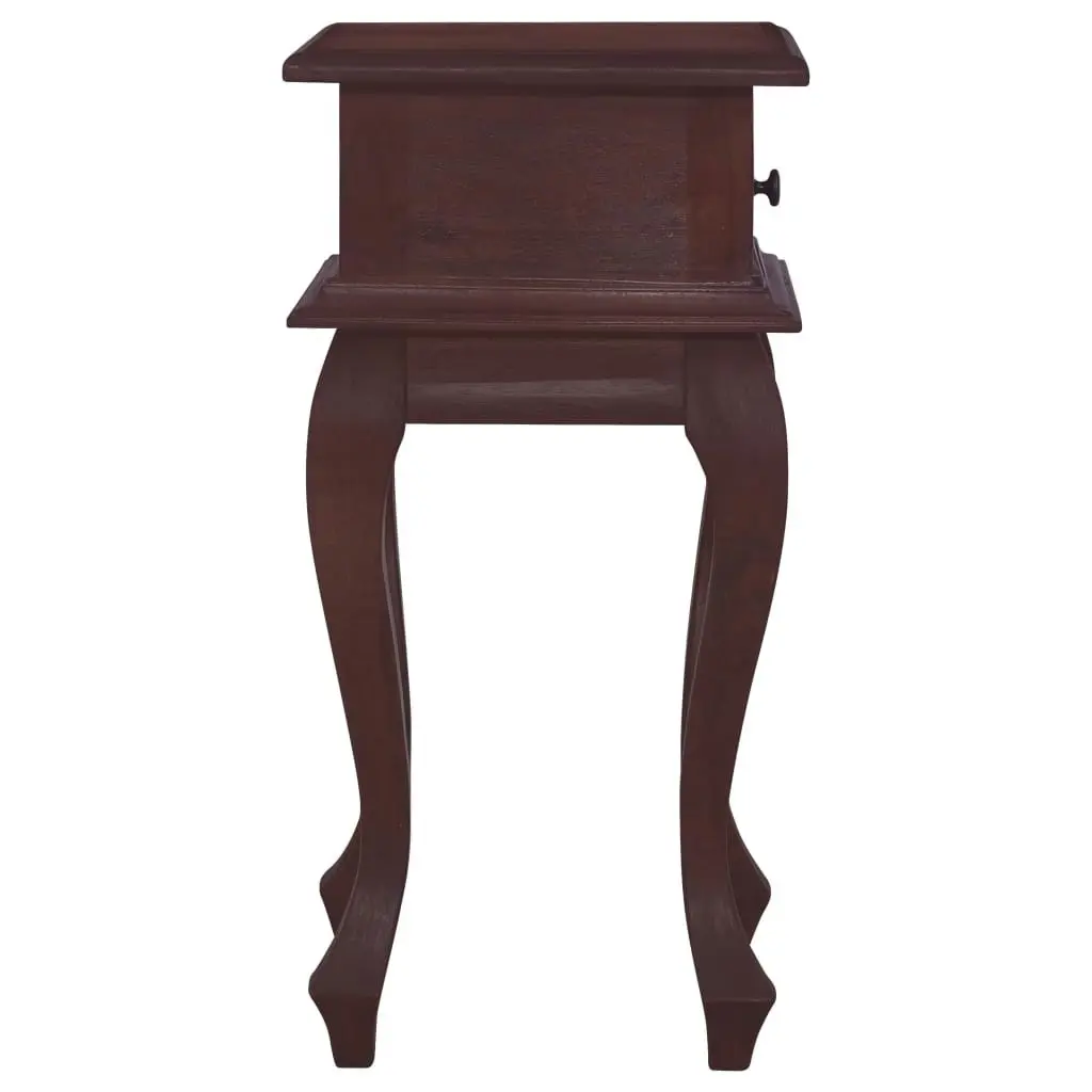 Bedside Table Classical Brown 35x30x60 cm Solid Mahogany Wood 288819