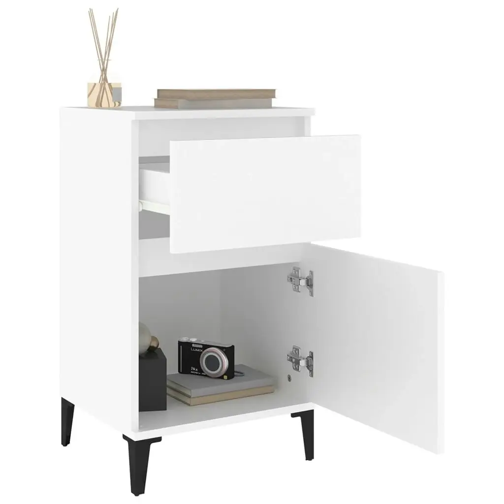 Bedside Cabinets 2 pcs White 40x35x70 cm 819709