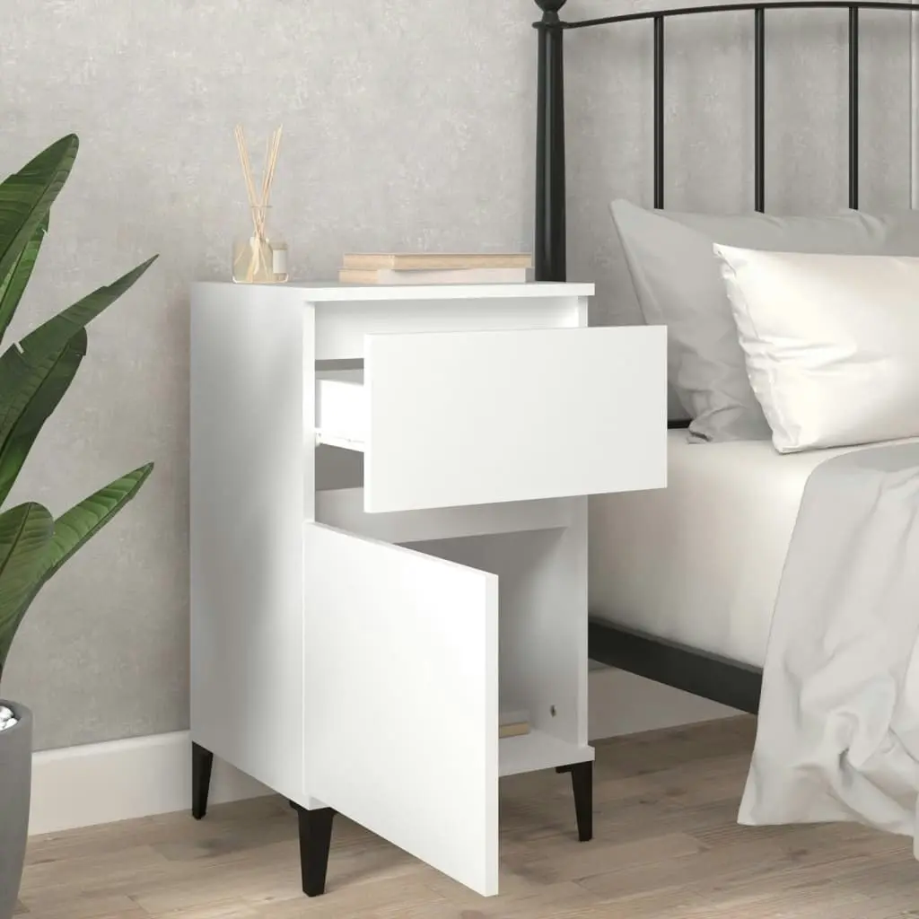 Bedside Cabinets 2 pcs White 40x35x70 cm 819709