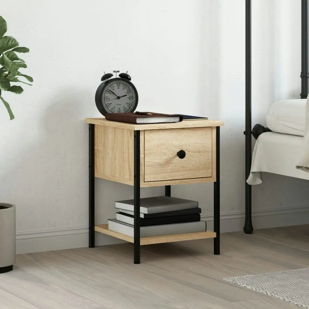 Bedside Table Sonoma Oak 34x35.5x45 cm Engineered Wood 825855