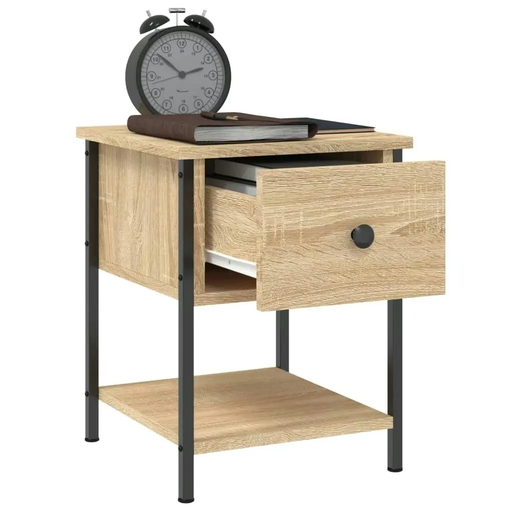 Bedside Table Sonoma Oak 34x35.5x45 cm Engineered Wood 825855