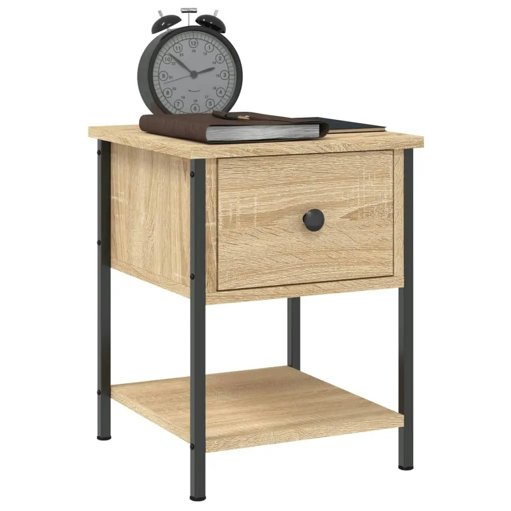 Bedside Table Sonoma Oak 34x35.5x45 cm Engineered Wood 825855