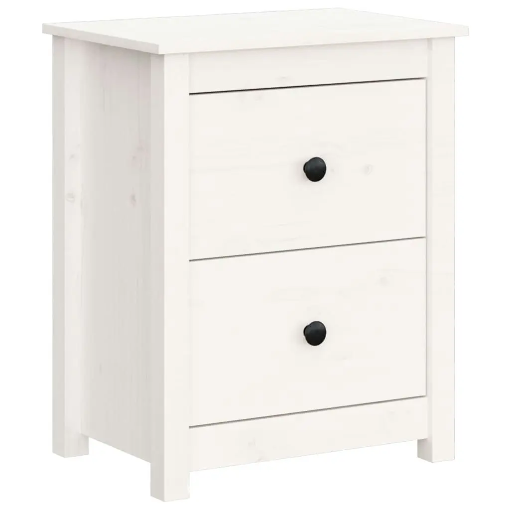 Bedside Cabinets 2 pcs White 50x35x61.5 cm Solid Wood Pine 813682