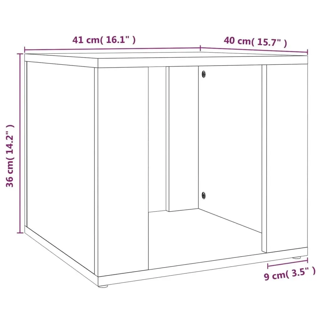 Bedside Table Sonoma Oak 41x40x36 cm Engineered Wood 816547