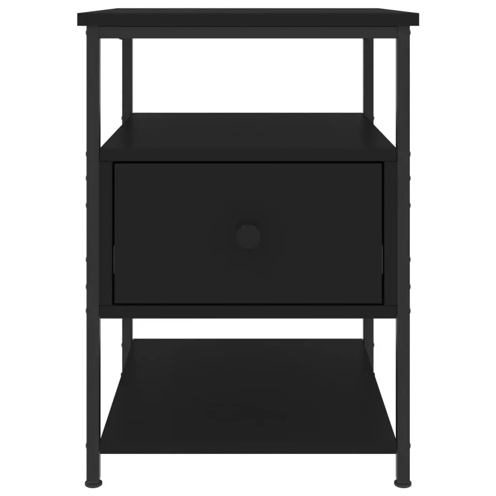 Bedside Cabinets 2 pcs Black 40x42x56 cm Engineered Wood 826024