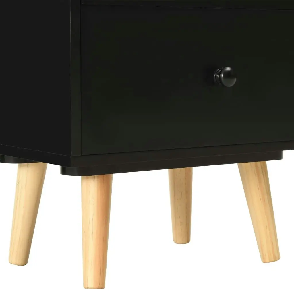 Bedside Cabinets 2 pcs Black 40x30x50 cm Solid Pinewood 285225