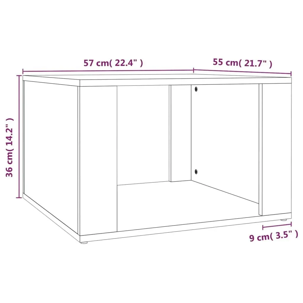 Bedside Table Sonoma Oak 57x55x36 cm Engineered Wood 816555