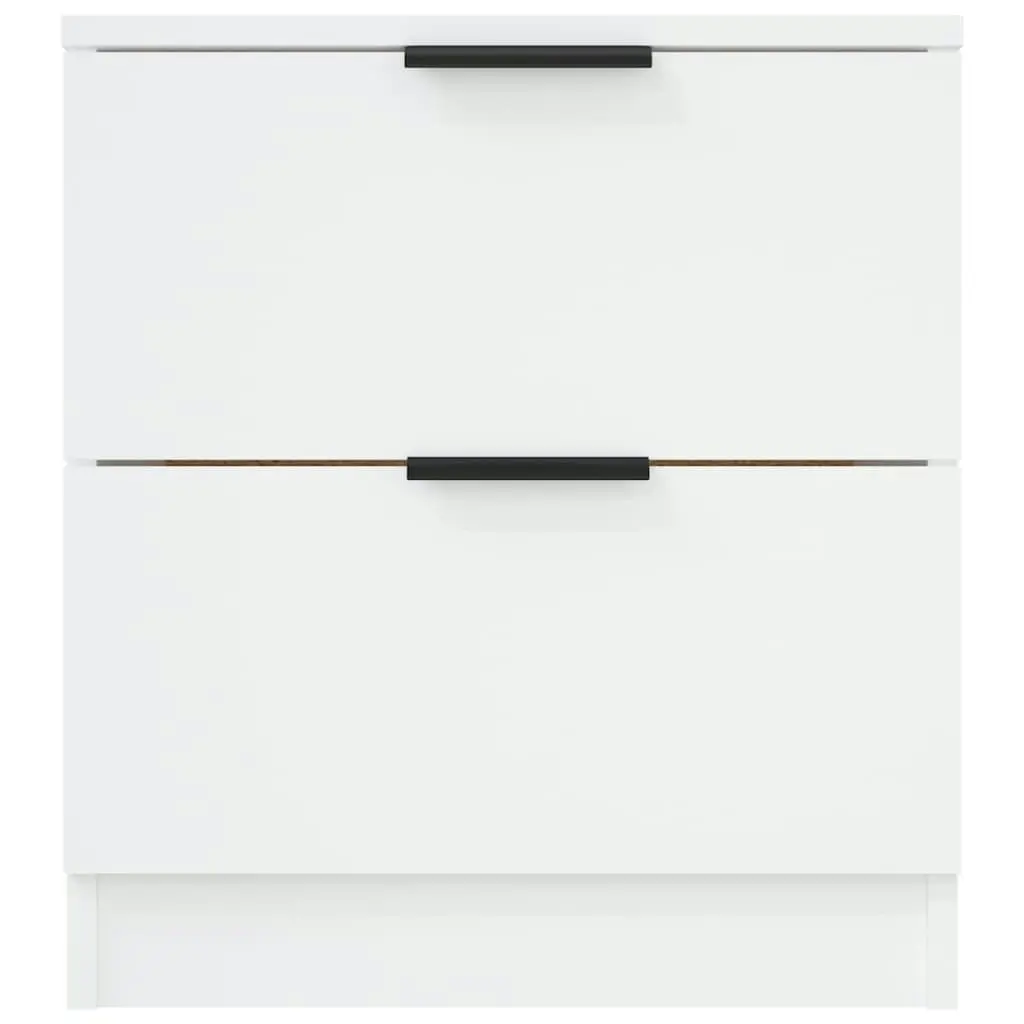 Bedside Cabinets 2 pcs White Engineered Wood 811215