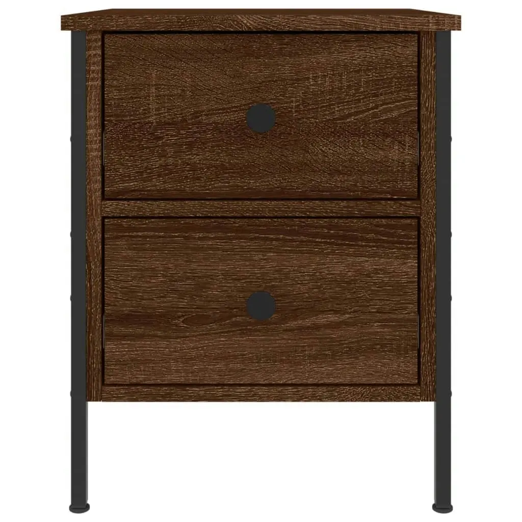 Bedside Cabinets 2 pcs Brown Oak 40x42x50 cm Engineered Wood 825992