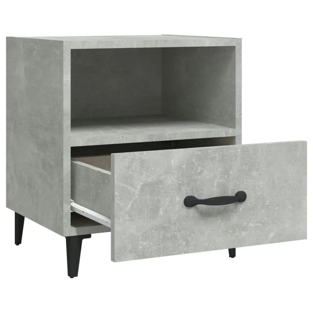 Bedside Cabinets 2 pcs Concrete Grey Engineered Wood 812033