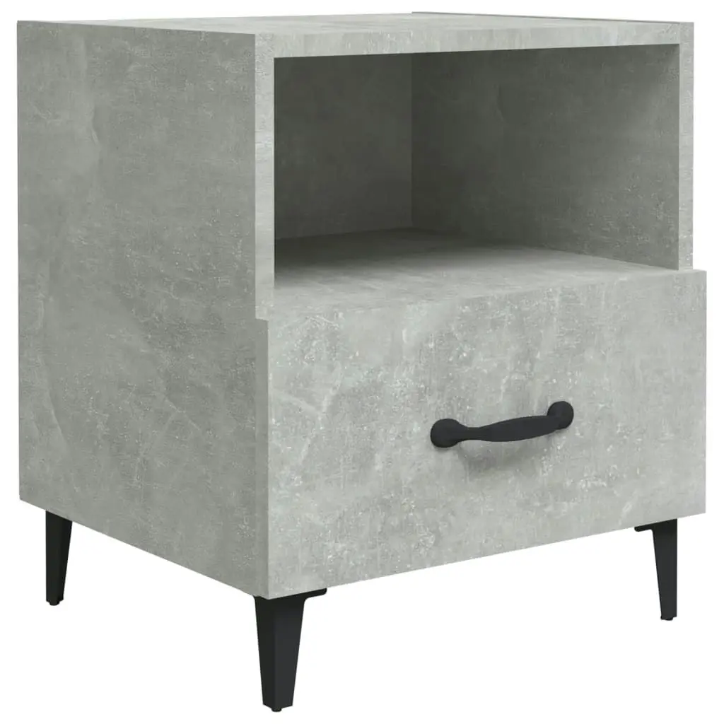 Bedside Cabinets 2 pcs Concrete Grey Engineered Wood 812033