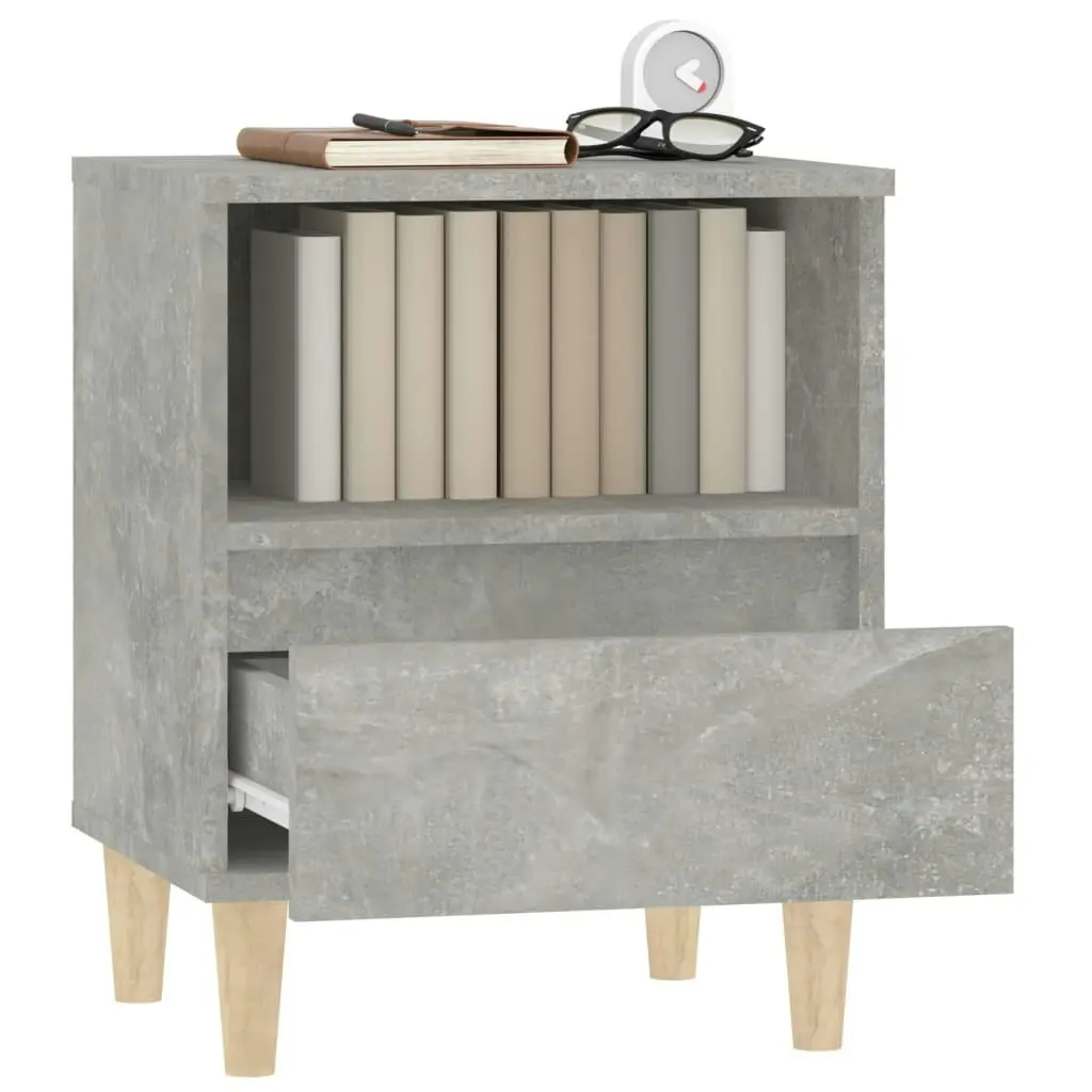 Bedside Cabinets 2 pcs Concrete Grey 40x35x50 cm 821803