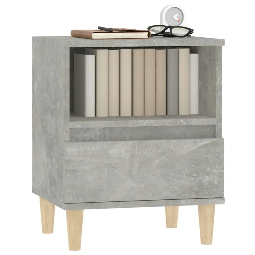 Bedside Cabinets 2 pcs Concrete Grey 40x35x50 cm 821803