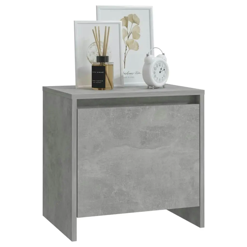 Bedside Cabinets 2 pcs Concrete Grey 45x34x44.5 cm Engineered Wood 809872