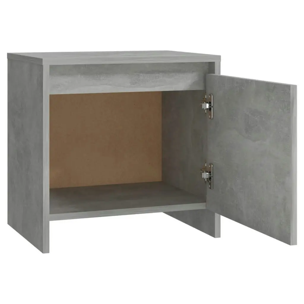 Bedside Cabinets 2 pcs Concrete Grey 45x34x44.5 cm Engineered Wood 809872