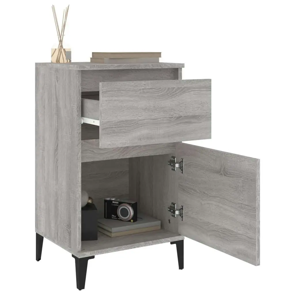 Bedside Cabinets 2 pcs Grey Sonoma 40x35x70 cm 819721