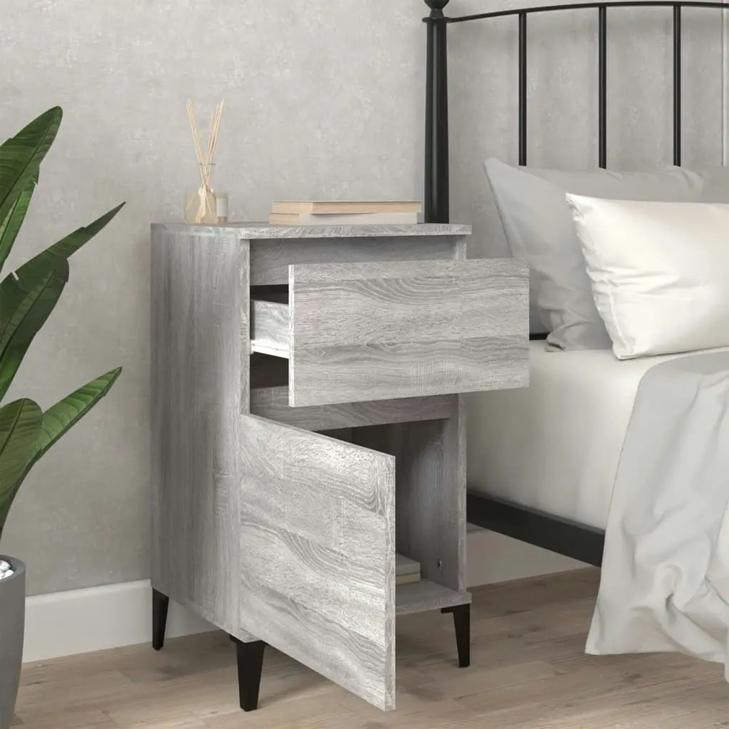 Bedside Cabinets 2 pcs Grey Sonoma 40x35x70 cm 819721