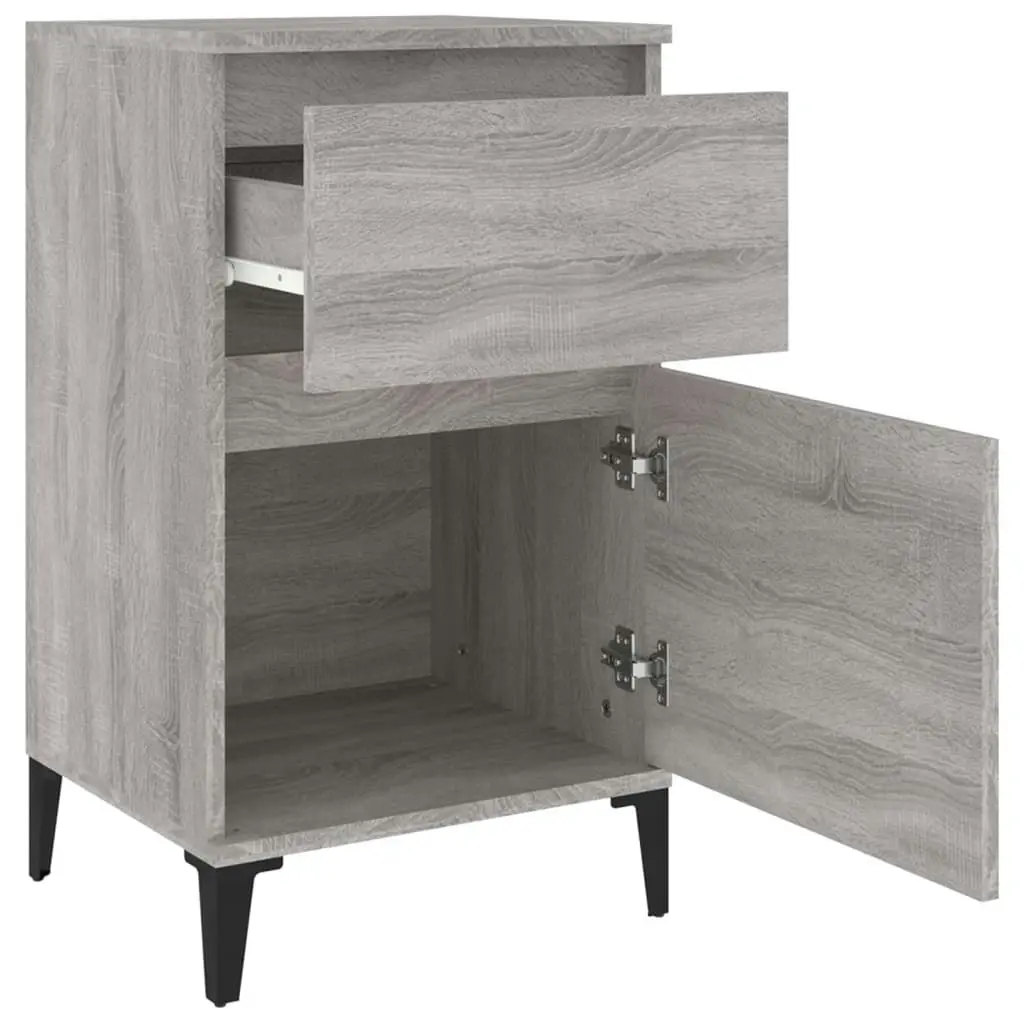 Bedside Cabinets 2 pcs Grey Sonoma 40x35x70 cm 819721