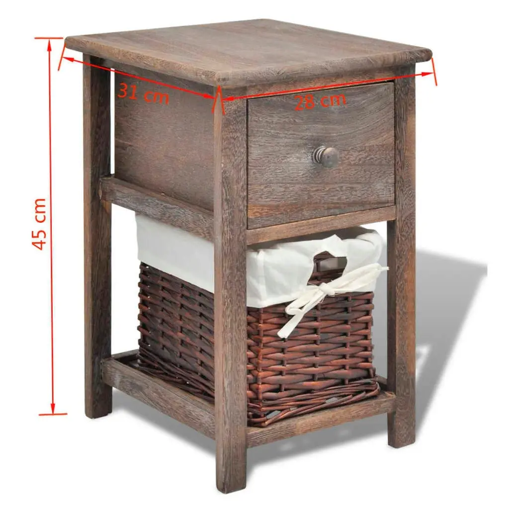 Bedside Cabinets 2 pcs Wood Brown 242869