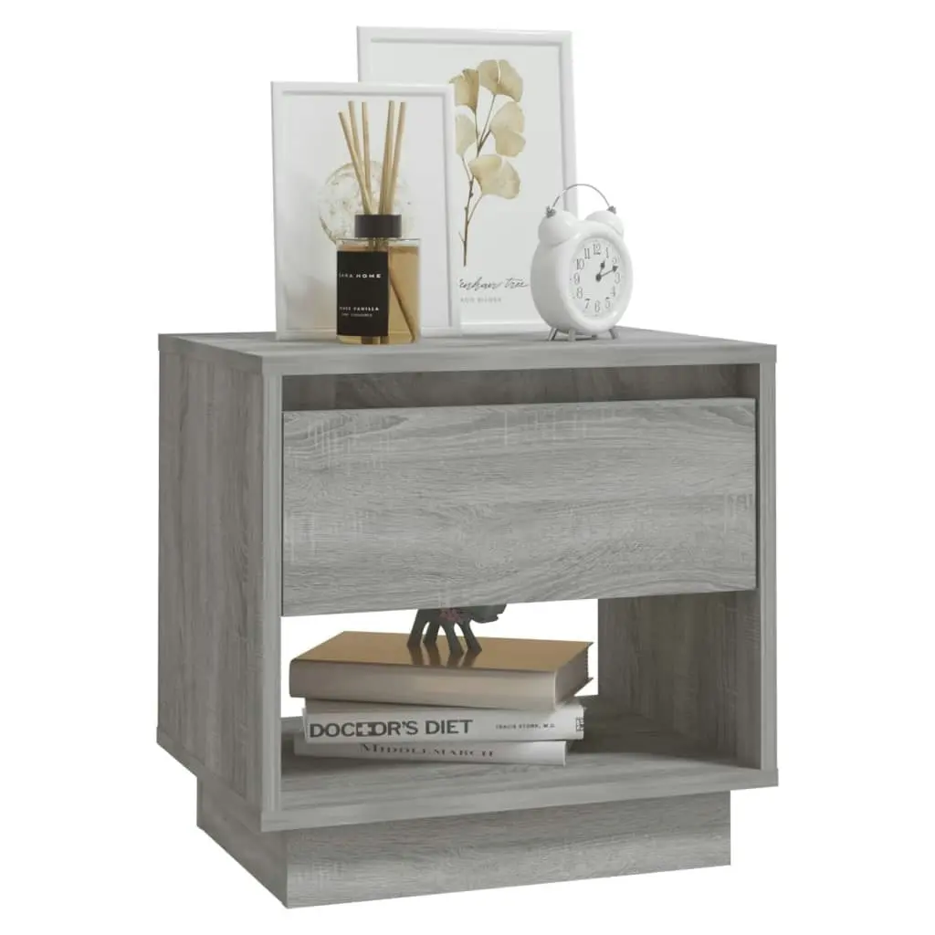 Bedside Cabinets 2 pcs Grey Sonoma 45x34x44 cm Engineered Wood 812984