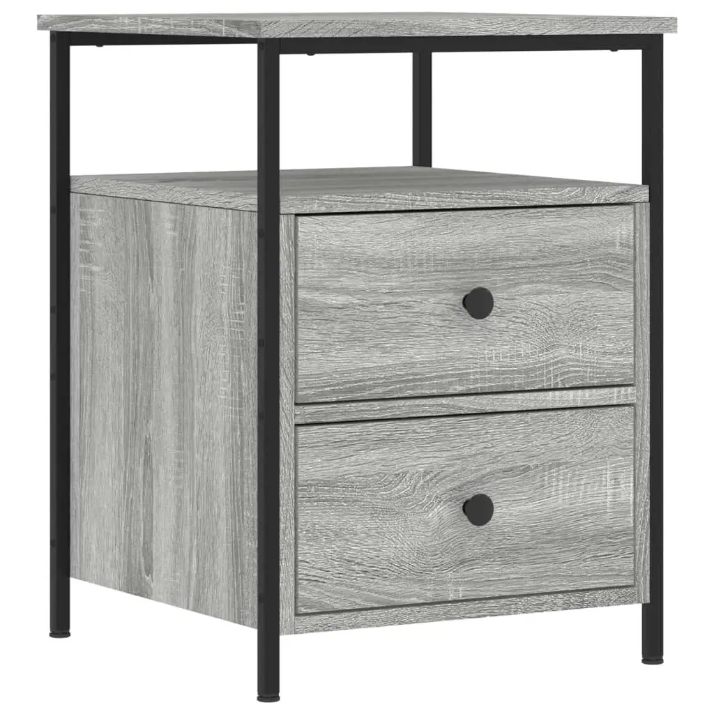 Bedside Cabinets 2 pcs Grey Sonoma 44x45x60 cm Engineered Wood 826010