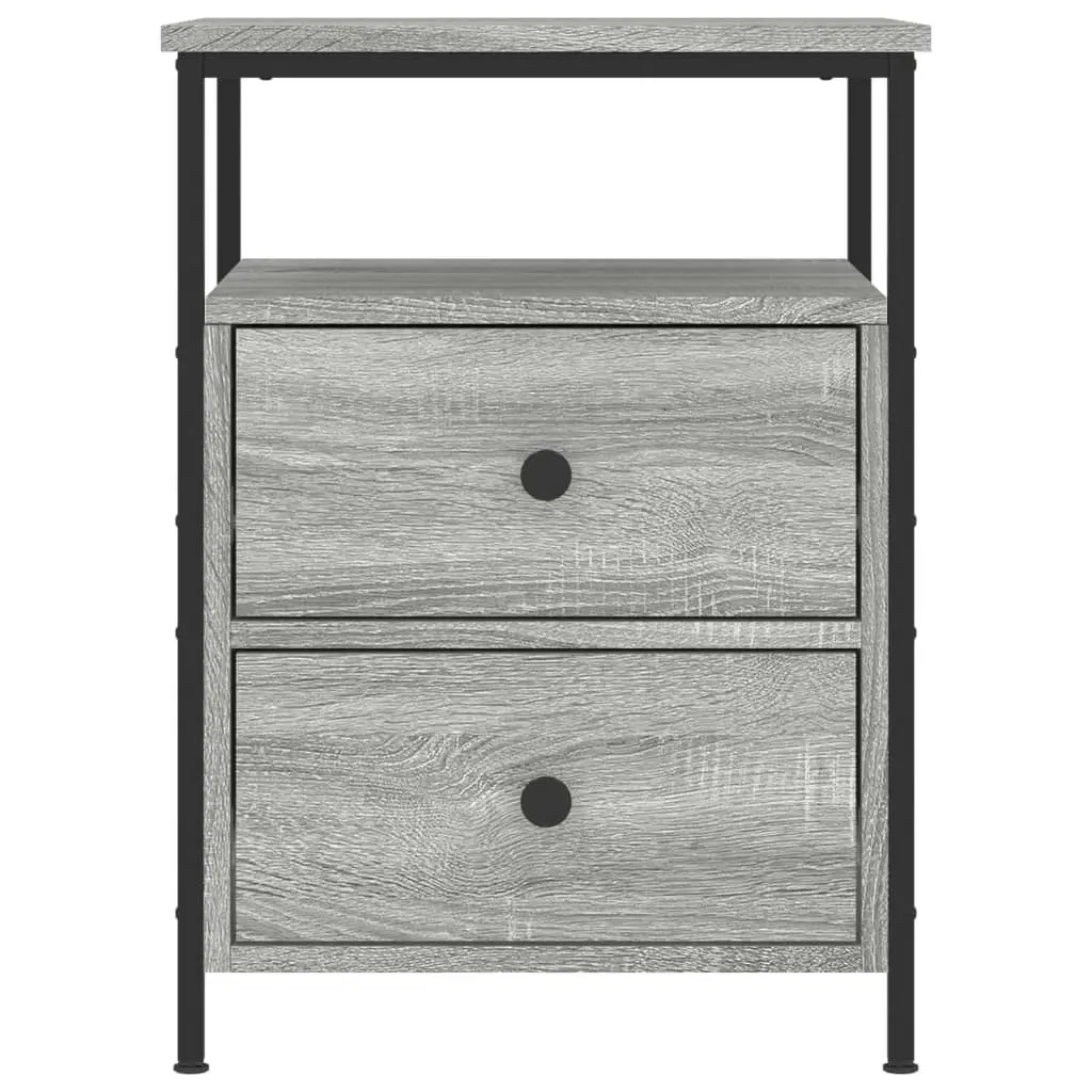 Bedside Cabinets 2 pcs Grey Sonoma 44x45x60 cm Engineered Wood 826010