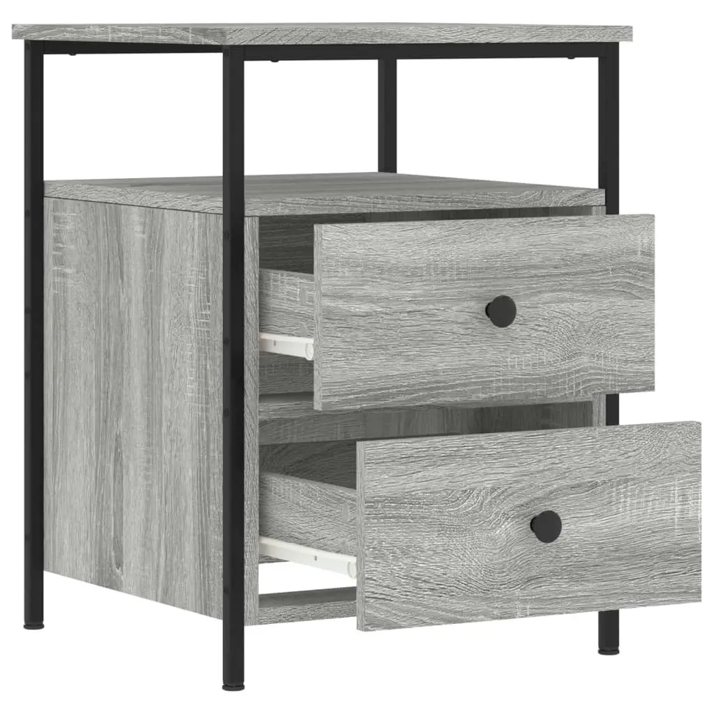 Bedside Cabinets 2 pcs Grey Sonoma 44x45x60 cm Engineered Wood 826010