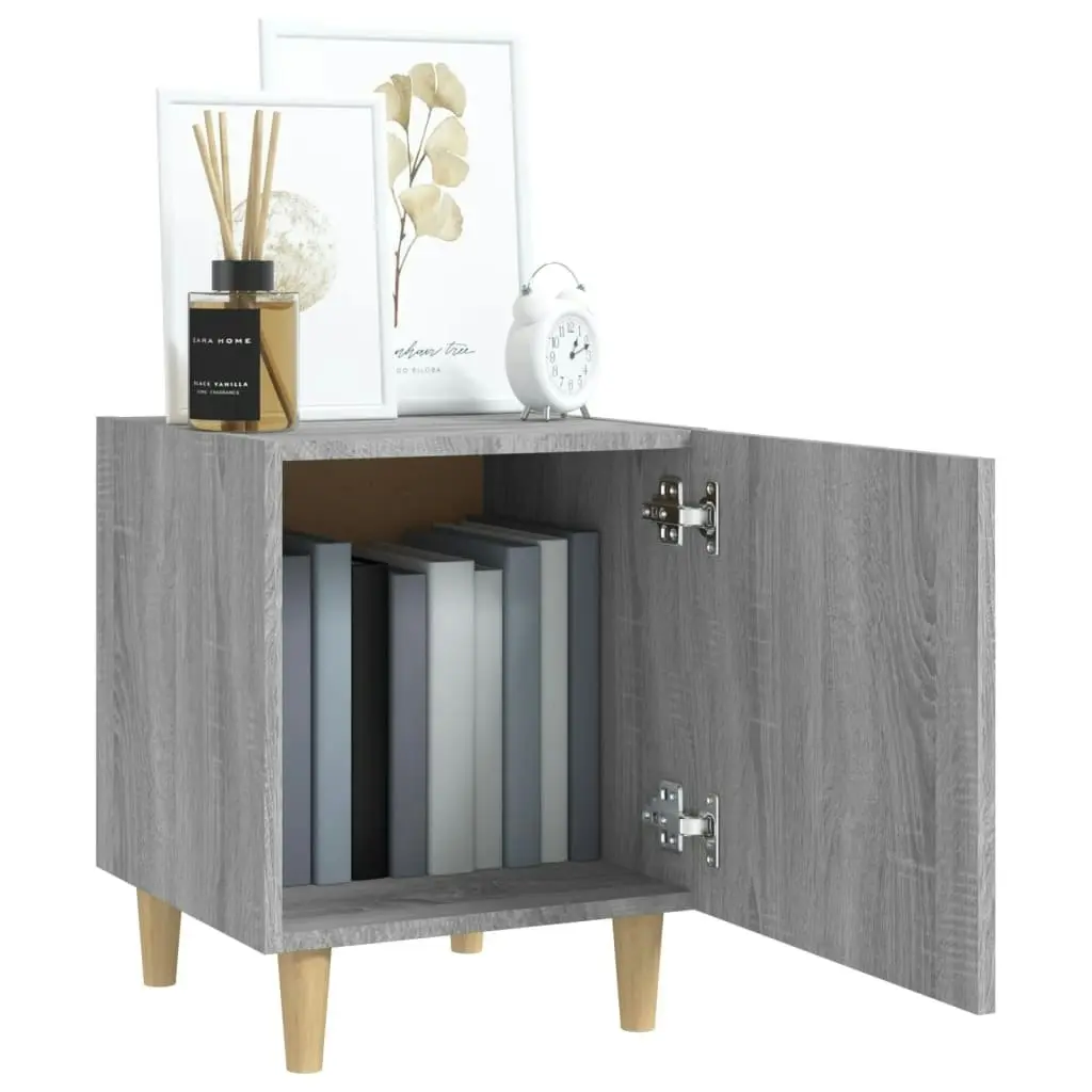 Bedside Cabinets 2 pcs Grey Sonoma Engineered Wood 817312