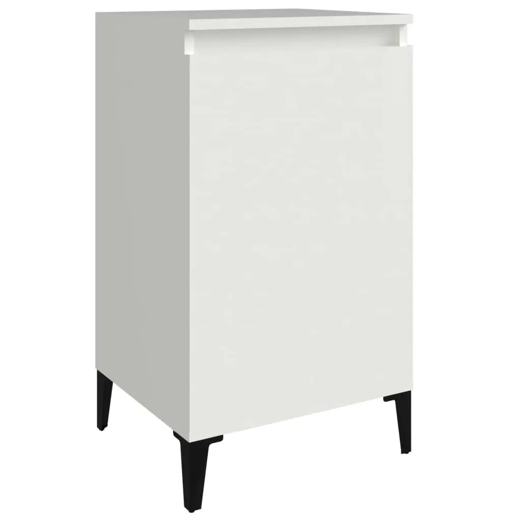 Bedside Cabinets 2 pcs High Gloss White 40x35x70cm Engineered Wood 819649