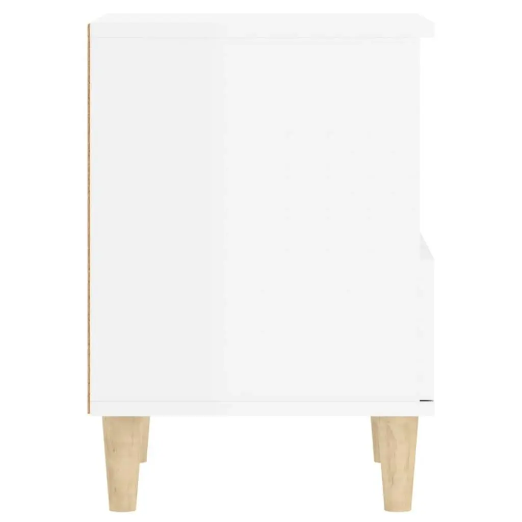 Bedside Cabinets 2 pcs High Gloss White 40x35x50 cm 821799