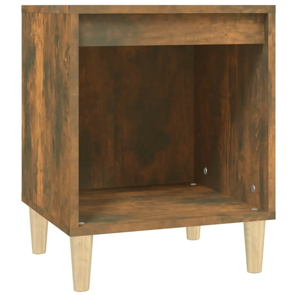 Bedside Cabinets 2 pcs Smoked Oak 40x35x50 cm 821869