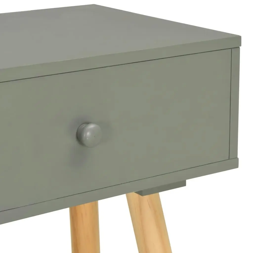 Bedside Tables 2 pcs Grey Solid Pinewood 285219