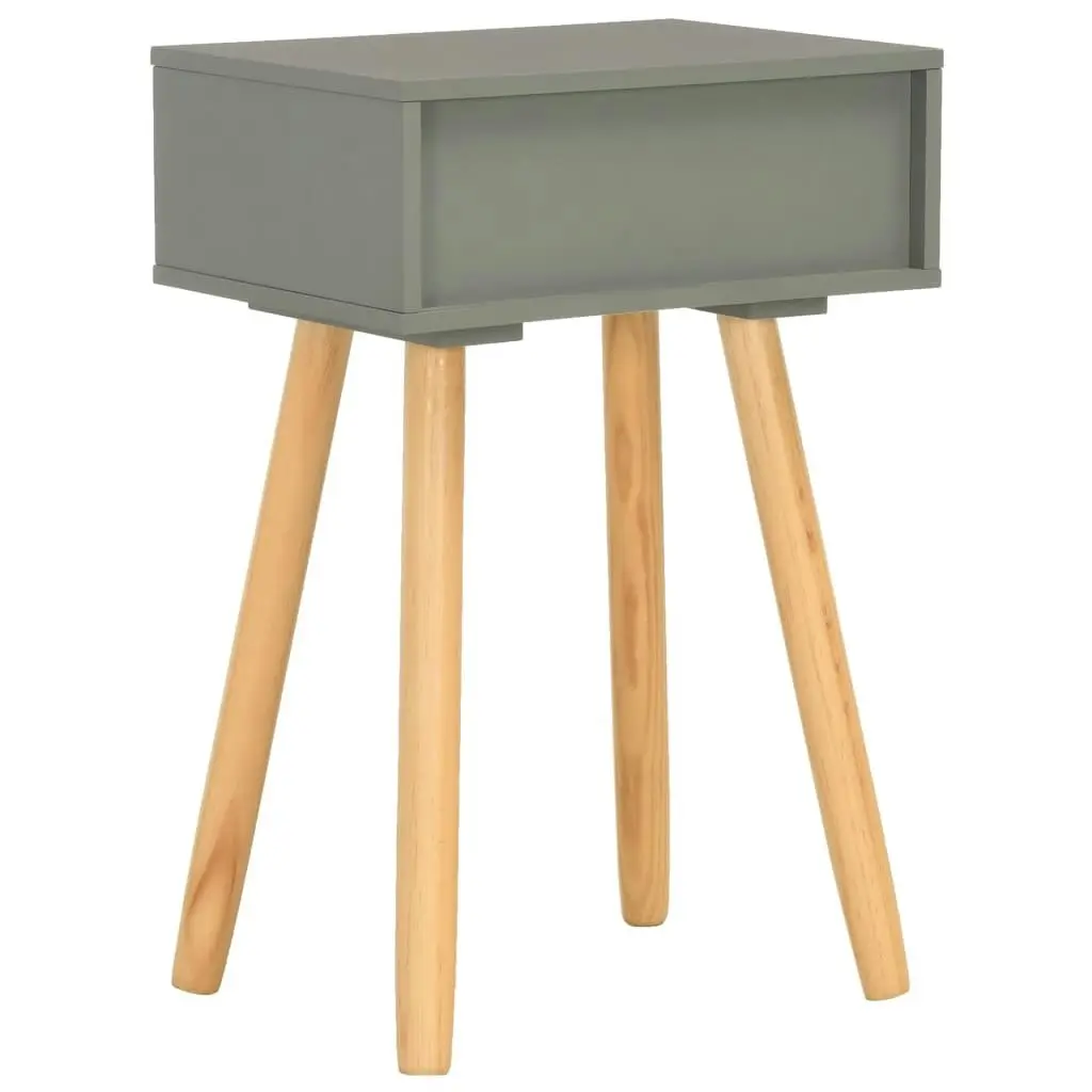 Bedside Tables 2 pcs Grey Solid Pinewood 285219