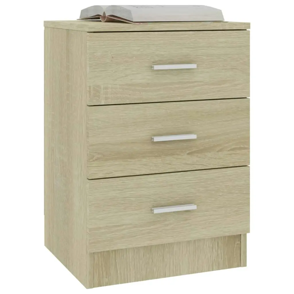 Bedside Cabinets 2 pcs Sonoma Oak 38x35x56 cm Engineered Wood 800457