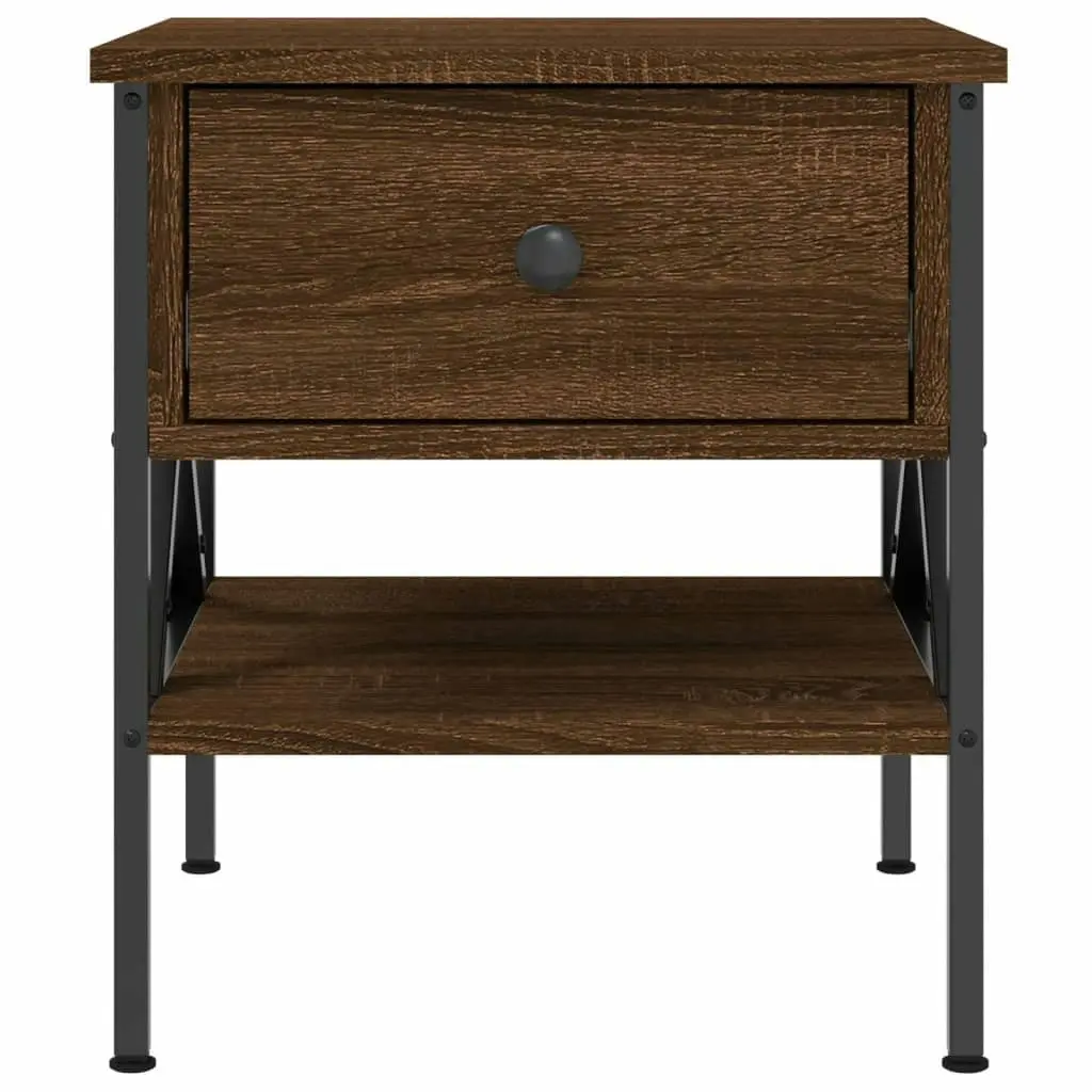 Bedside Table Brown Oak 40x42x45 cm Engineered Wood 825961