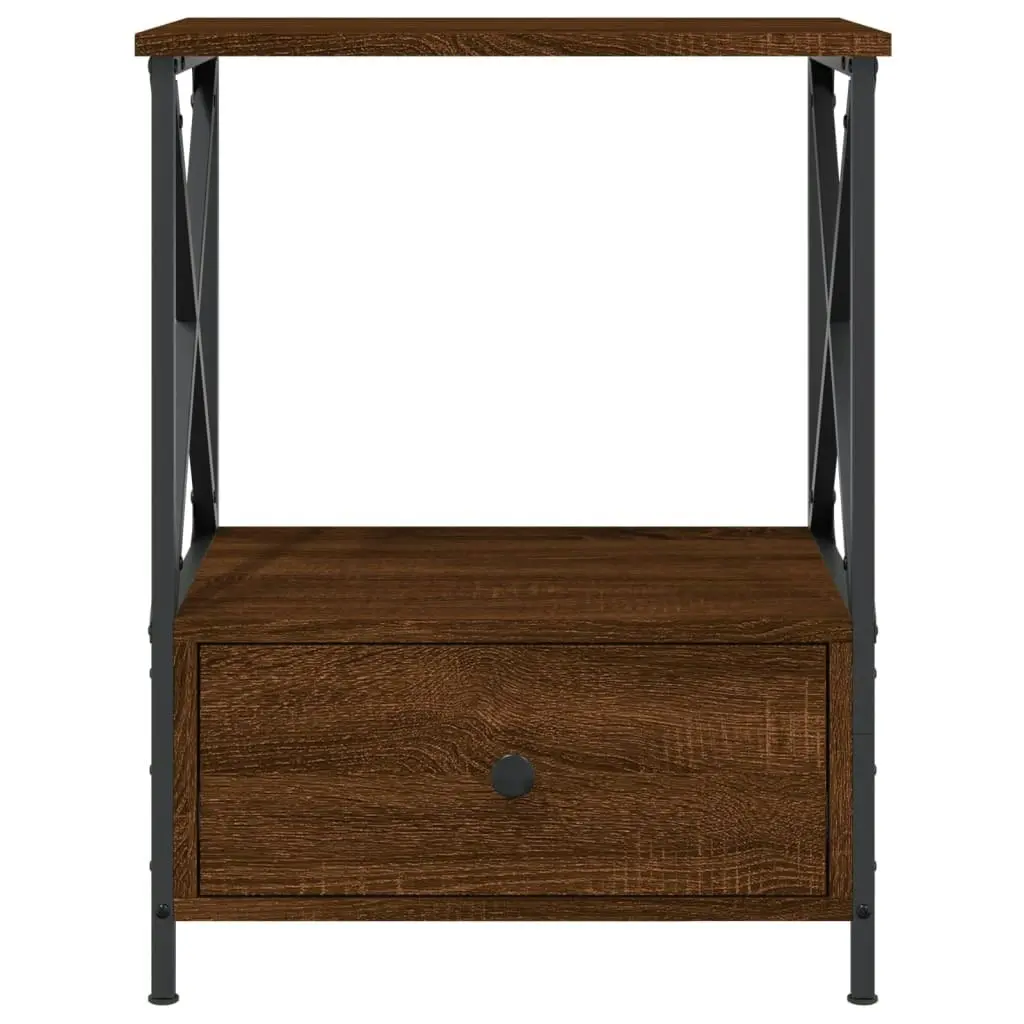 Bedside Table Brown Oak 50x41x65 cm Engineered Wood 826091