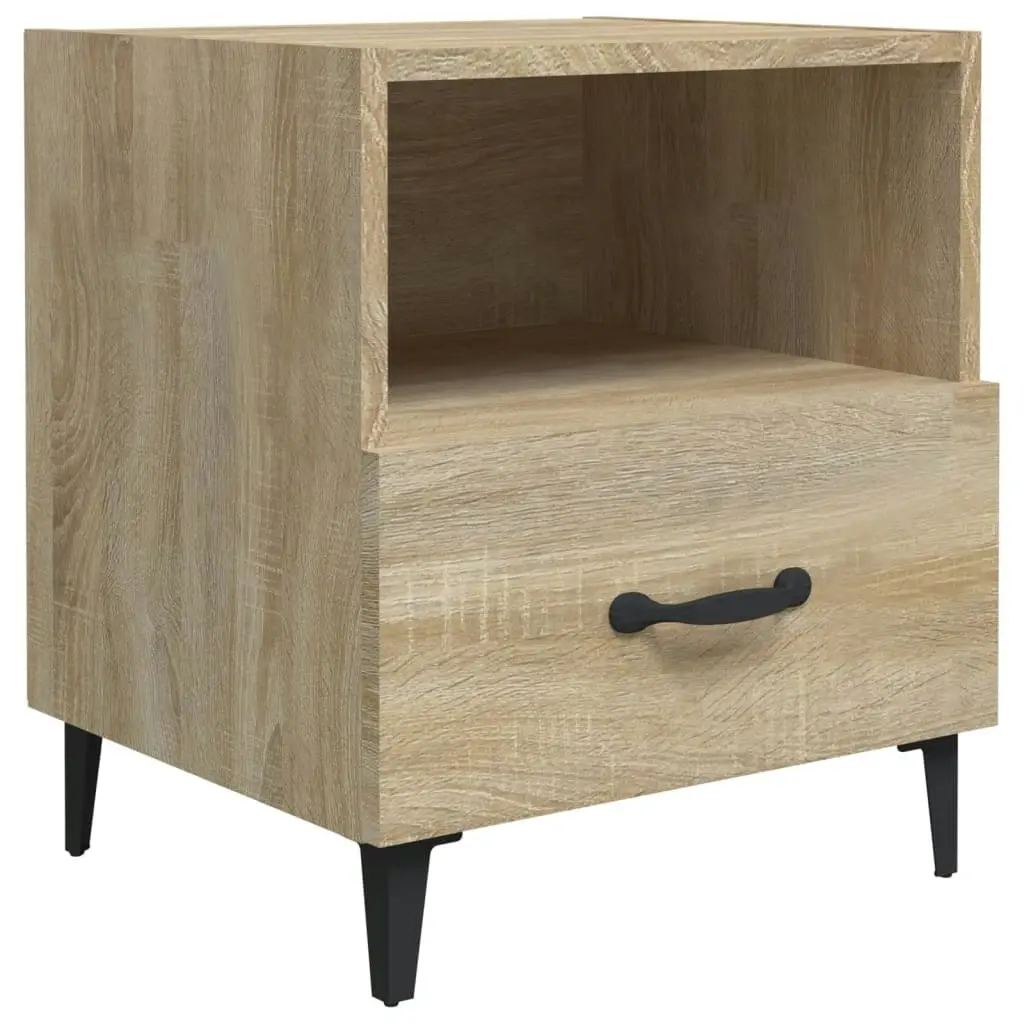 Bedside Cabinets 2 pcs Sonoma Oak Engineered Wood 812031